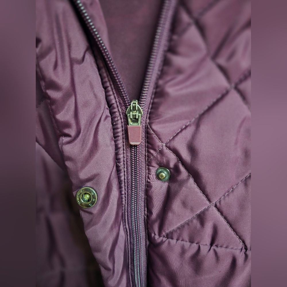 Fabletics Purple Puffer Jacket with Diamond Quilting - Picture 2 of 4